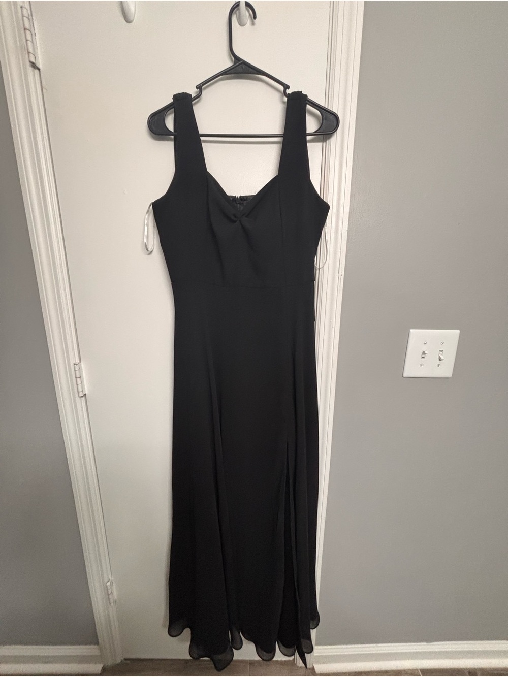 Lulu's Black Sleeveless Maxi Dress with Slit